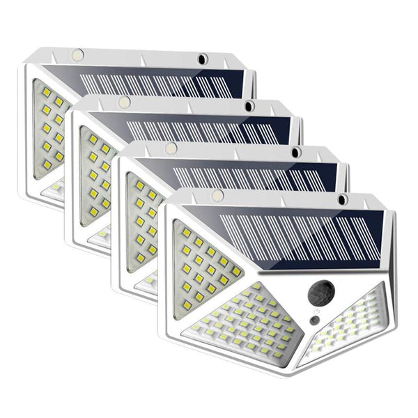 100 LED 2200MAH 1200LM solar light waterproof PIR motion sensor outdoor wall light