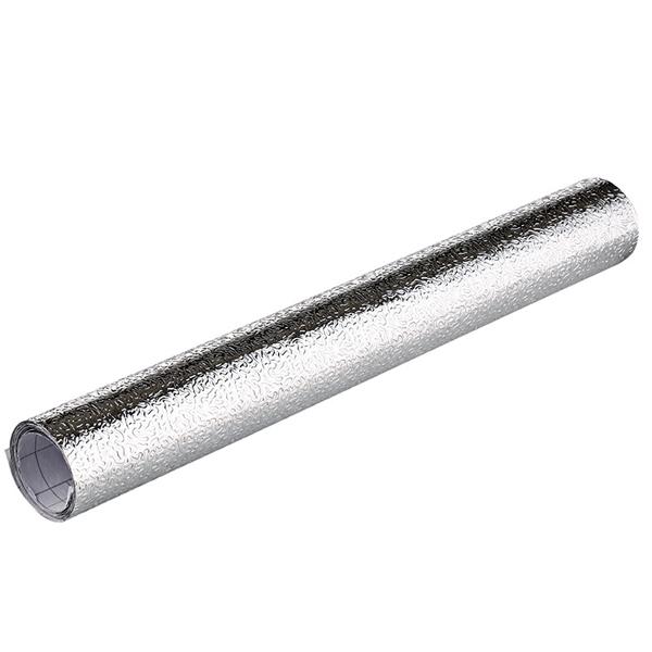 40 x 200cm PVC Kitchen Wall Sticker Waterproof Aluminum Foil Self-Adhesive Bathroom Wallpaper Silver