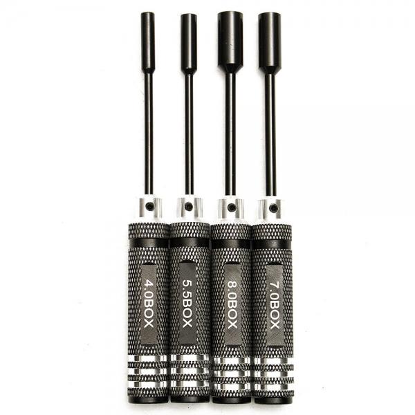 4.0mm Metal Hex Nut Key Socket Screwdriver Wrench Black