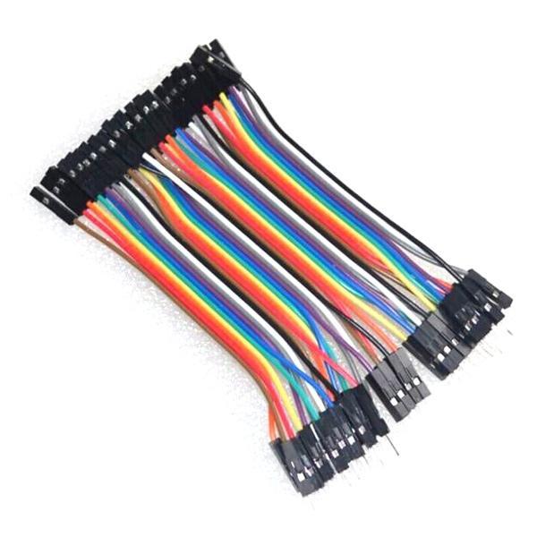 40pcs 10CM DuPont Male to Female Jumper Wires Cables Colorful - stringsmall