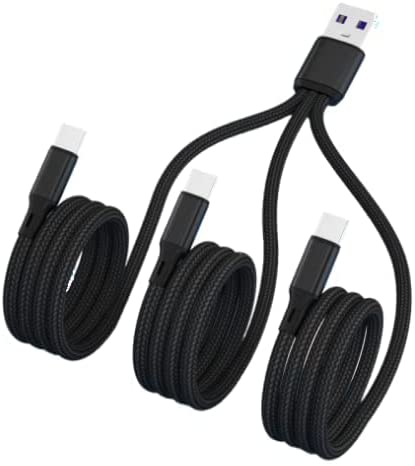 Multi-use 5A 1.2m 3-in-1 Type C Charging USB Cables Fast Charge Cable