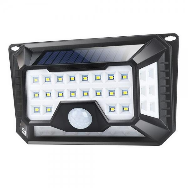 42 LED 4 Sides 270° Wide Angle 3 Modes Outdoor Waterproof Solar PIR Motion Sensor Security Wall Light for Garden Yard Driveway Pathway Porch Garage