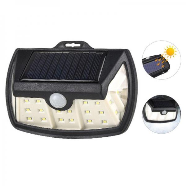 42 LED Solar Power 3 Sides 270° Illumination 3 Modes Human Induction Waterproof Outdoor Garden Wall Light