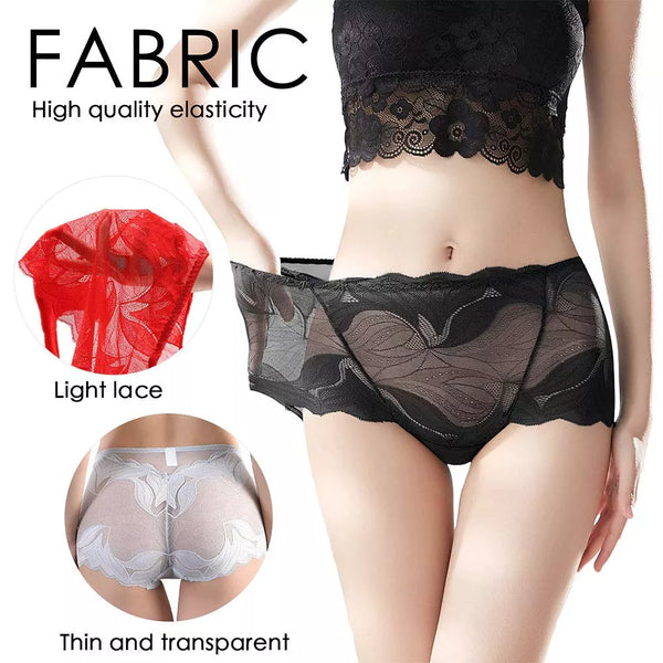 Lace Panties Boxer High Waist Sheer Ruffle Pattern Boxer 7 colors