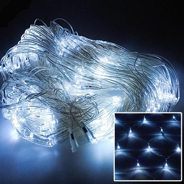 4.5 x 1.5M 300-LED Xmas Fairy Fishing Net Style Romantic Decorative Light EU Plug White