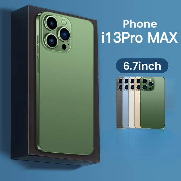 2022 Unlocked Cellphone i13 ProMax 6.7 Inch 3G 4G 5G Smartphone 16GB+1TB Celular Mobilephone Celulares Android 11 Cheap Mobiles