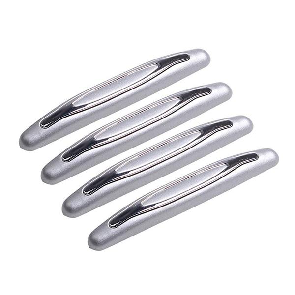 4PCS Car Side Door Edge Guards Bumper Protector Molding Trim Guard Sticker, Car Door Guard Edging Scuff Scratches Strip Cuttable Protector Universal Fit Car SUV - Grey