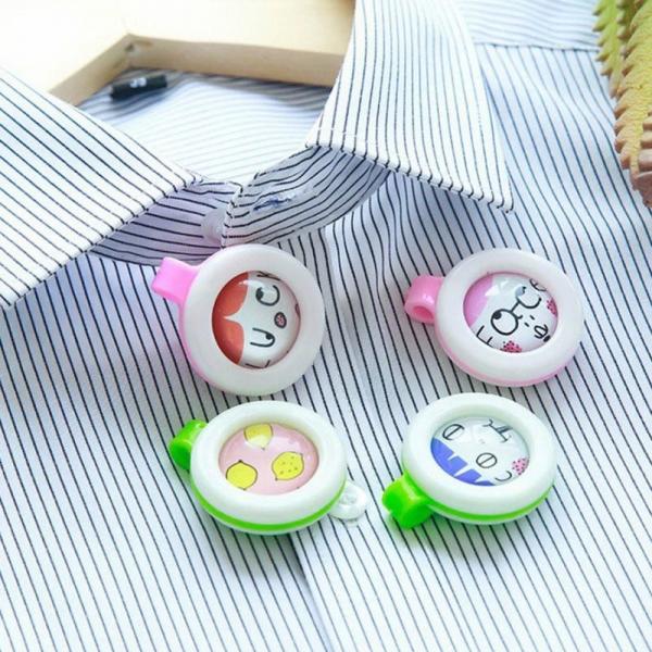 4PCs Mini Cute Portable Mosquito Repellent Clip Buckle Buttons for Kids Adult