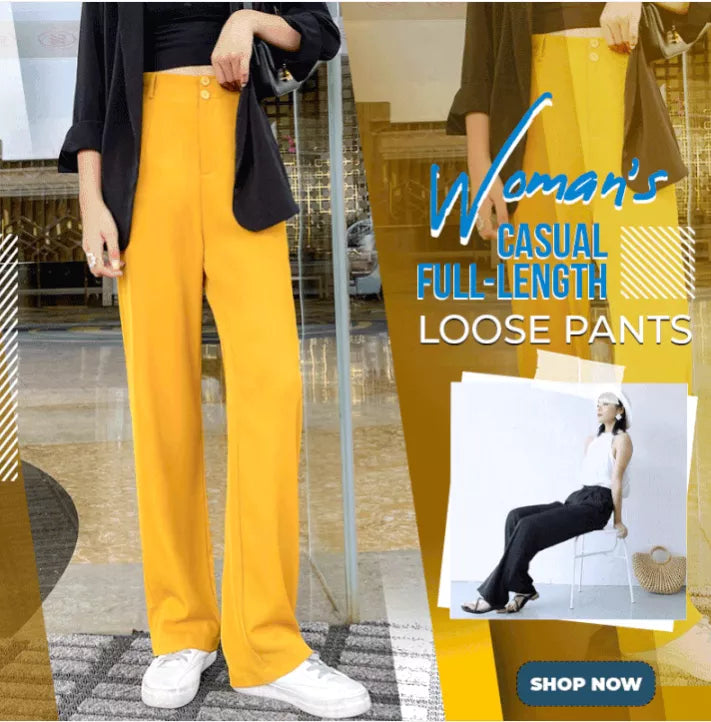 All-match wide-leg pants Chiffon shows stovepipe drooping loose high-waisted straight-leg casual pants