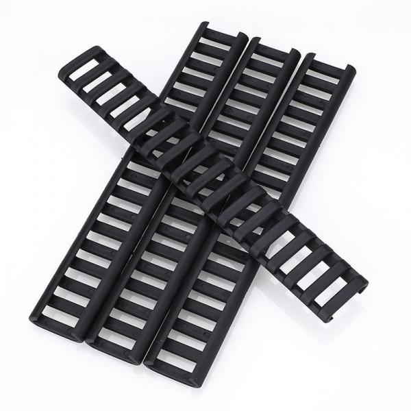 4pcs 18-Slot Picatinny Ladder Rail Panel Handguard Protector Resistant Cover - Black - stringsmall