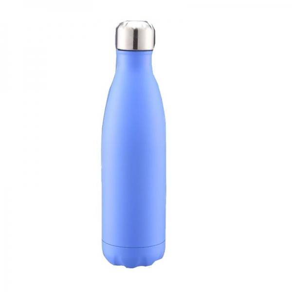 500ml Insulation Water Bottle Thermos Flask - Solid Color Azul Blue