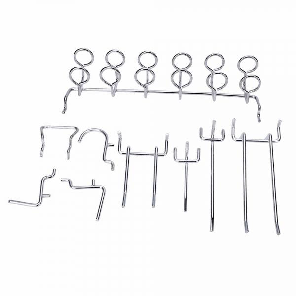 50Pcs Pegboard Display Hooks Assortment Kit Store Organizing Tools