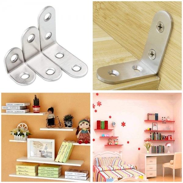 1PC Stainless Steel Corner Brace Joint Right Angle Bracket 150 x 150mm