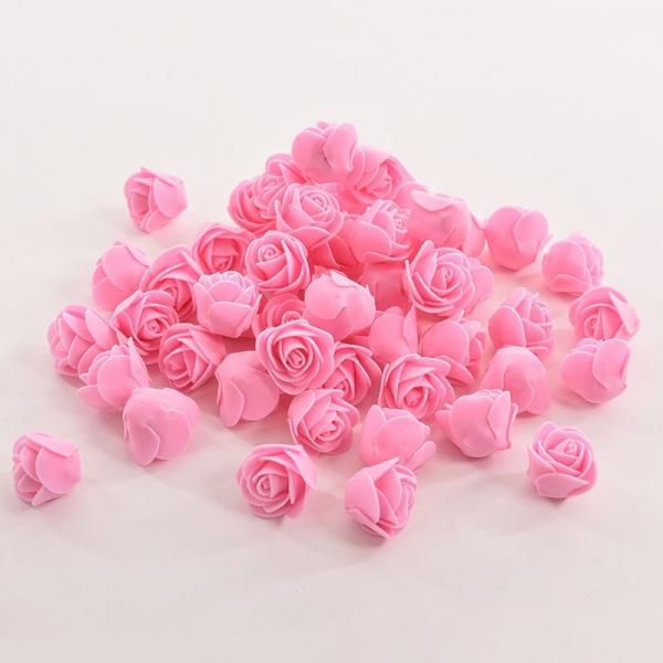 50pcs Artificial Foam Rose for Wedding Party Home Decoration Pink