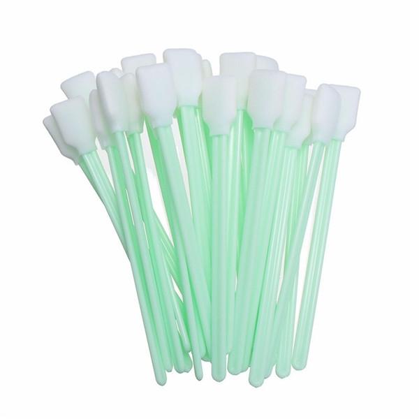 50pcs Dust-free Sanitary Clean Cotton Swabs Sponge Sticks White & Green