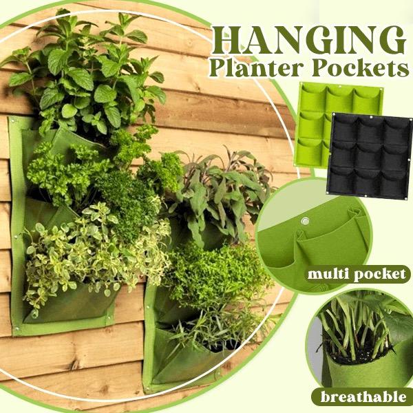 3/4/9/12 Pockets Vertical Garden gow bags Plant Wall Hanging Planting pots Green black Grow Planter vegetable Gardening Supplies