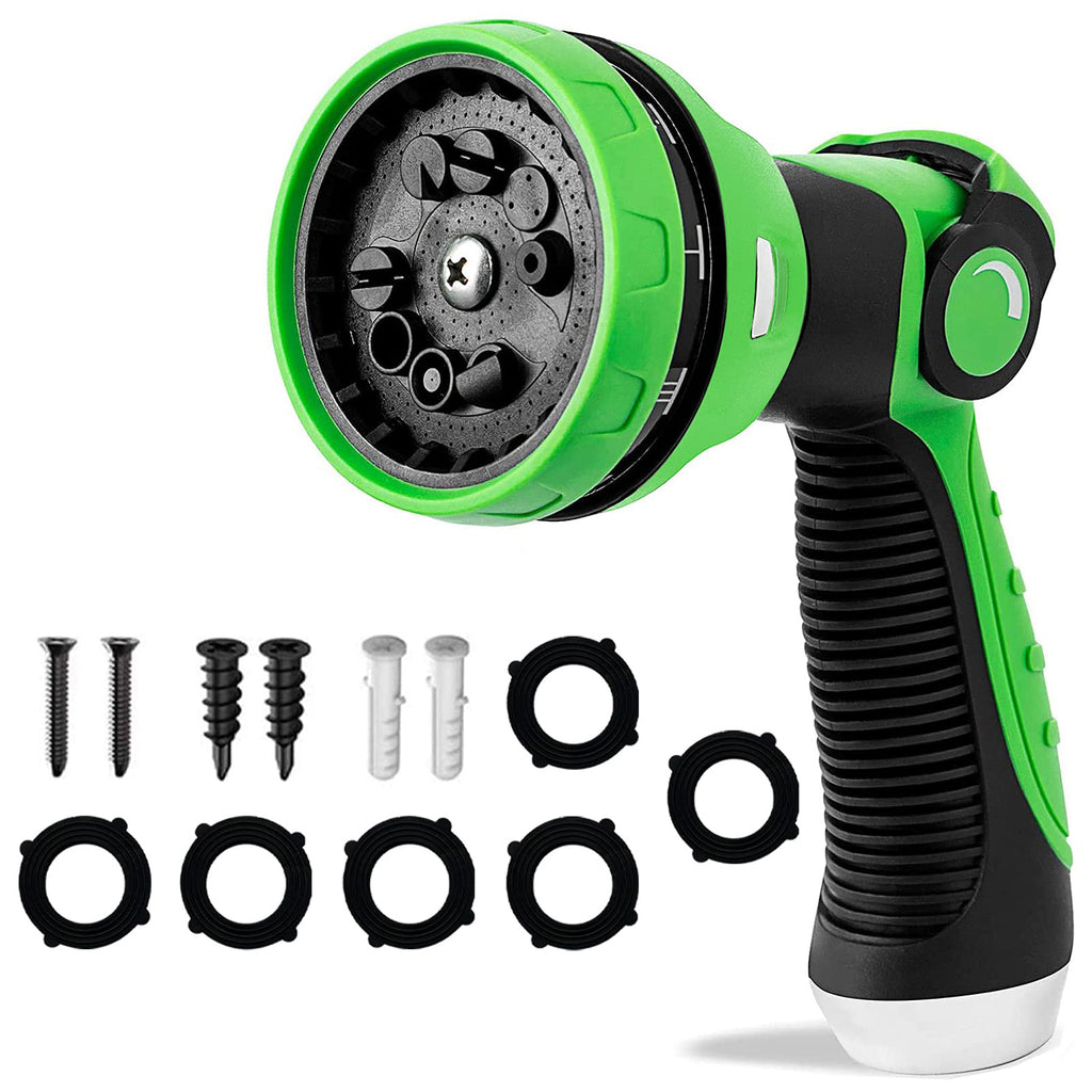 Tenozek High Pressure Garden Hose Nozzle,10 Spray Patterns Adjustable Car Wash Hose Household Garden Water Spray Nozzle,Blue