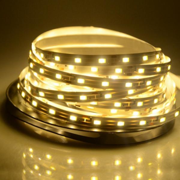 5M 24W SMD3528 LED Waterproof  Flexible Strip Lamp DC 12V - Yellow