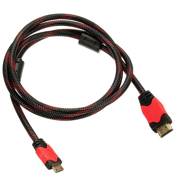 5ft 1.5m HDMI to HDMI Mini Type C Male Cable for HDTV DV 1080P
