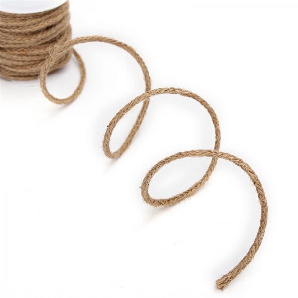 5m Natural Hemp Rope Burlap Ribbon DIY Craft Home Decor Square Braid