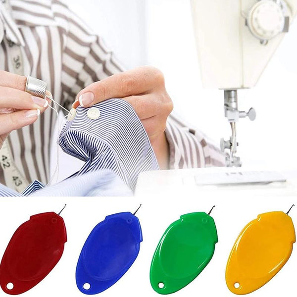 10pcs/lot DIY Sewing Needle Threader Hooked threader Set Random Color