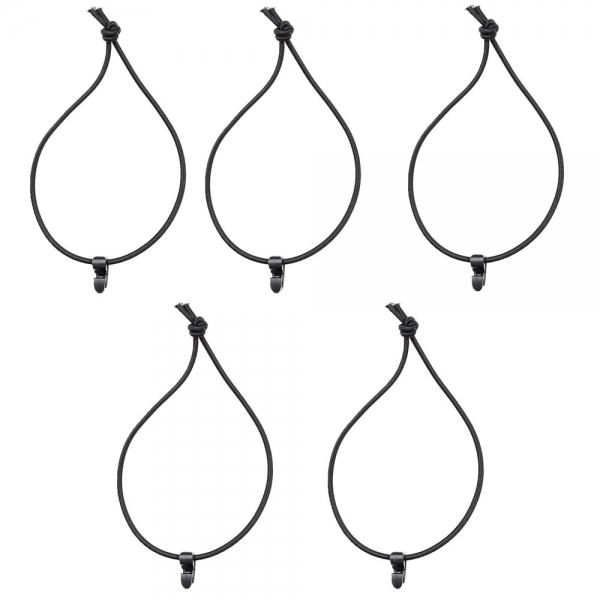 5pcs FURA Nylon Elastic Rope Tying Band Belt Black