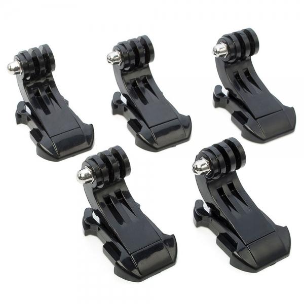 5pcs J-Shape Fast Assembling Mount Buckles for GoPro Hero 4/2/3/3+/SJ4000/SJ5000 Black - stringsmall