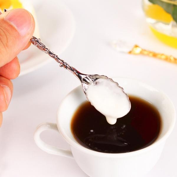 5pcs Kitchen Dining Bar Vintage Royal Style Coffee Spoon Golden