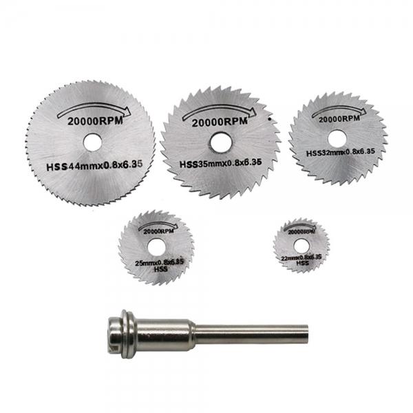 5pcs Saw Blade + 6mm Rod High Speed Steel Cutting Set