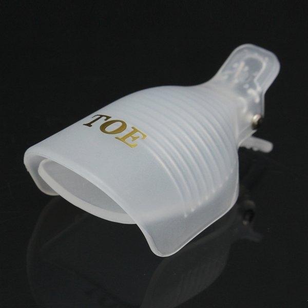 5pcs Toenail Soak Off Clamp Nail Art Tips UV Gel Polish Clip Cap Remover Reusable White