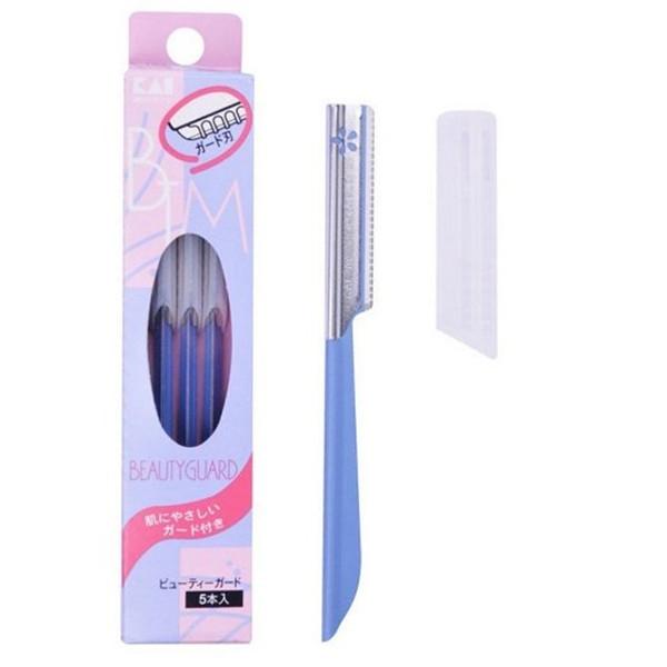 5pcs Women's Beauty Tools Set Eyebrows Razor Shaper Shavers Blue