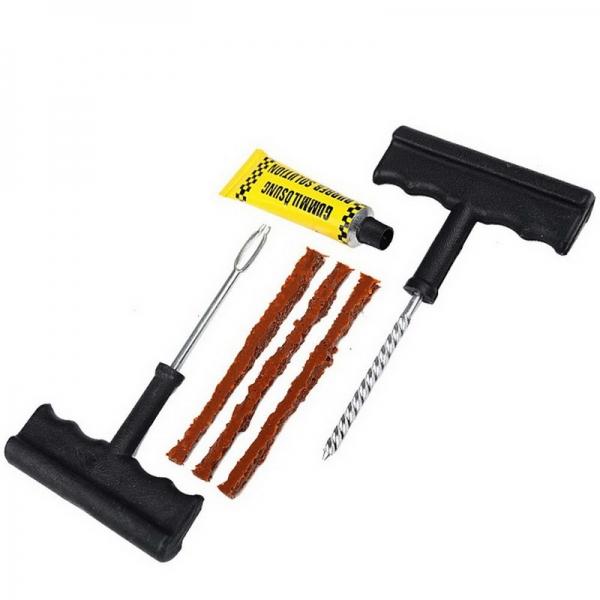 6 pcs/set Tyre Repair Kit Outdoor Metal Plug Flat Fix Puncture Universal For Automobiles Motorcycle Travel Multifunction Car Tools