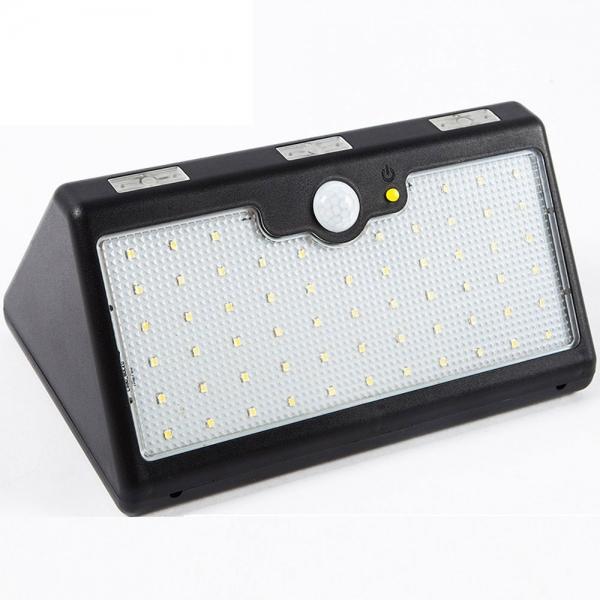 60-LED 9600mAh 4 Modes Waterproof Solar Motion Sensor LED Light Lamp for Garden Patio Yard Driveway Black Shell & Warm White Light