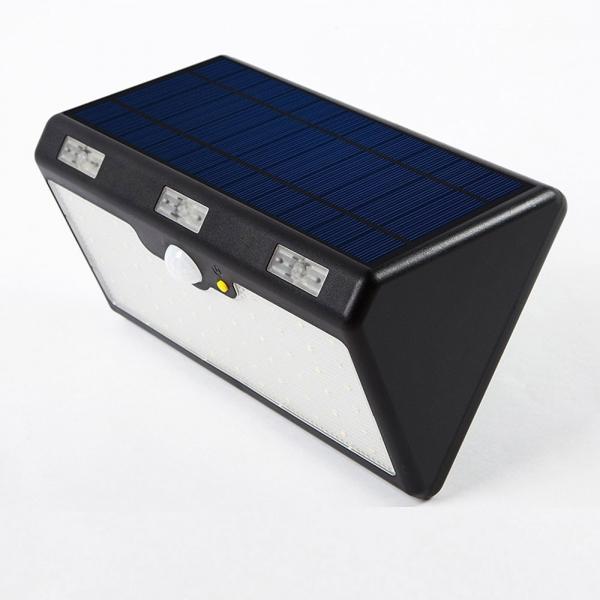 60-LED 9600mAh 4 Modes Waterproof Solar Motion Sensor LED Light Lamp for Garden Patio Yard Driveway Black Shell & White Light