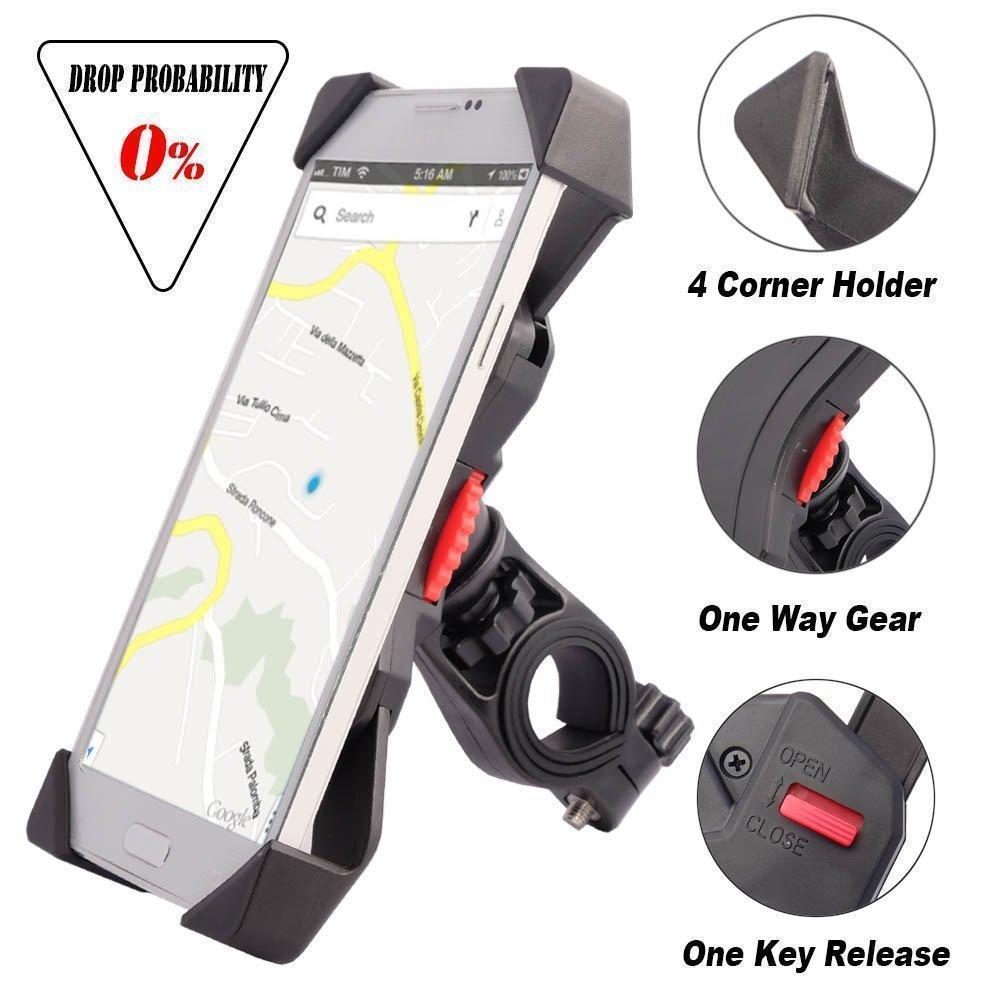 Universal Bicycle Bike Phone Mount for Bike Motorcycle Handlebar Adjustable Cell Phone Stand