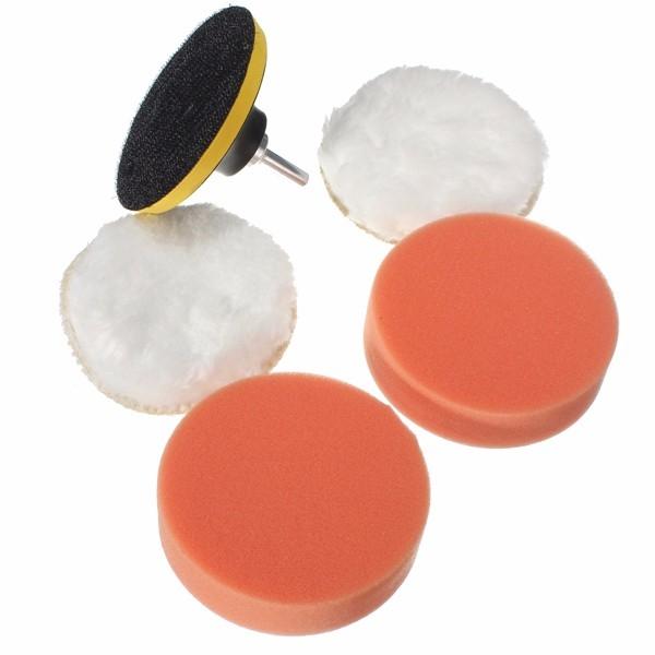 6pcs 3inch Sponge and Woolen Polishing Buffing Pad Kit for Car Polisher