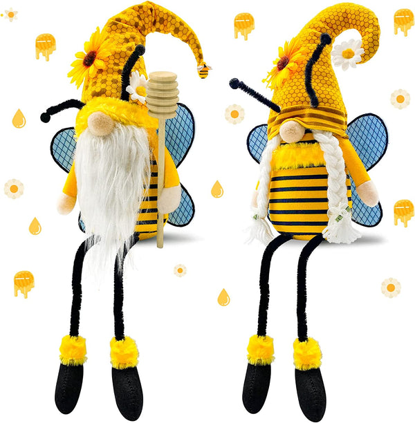 Bumble Bee Gnome Decorations,Housewarming Gifts for New House,Unique Gifts for Mom/Grandma/Wife,Birthday Gifts for Women,Summer Sunflower Decor,Honey Bee Summer Gnomes,Gift for her
