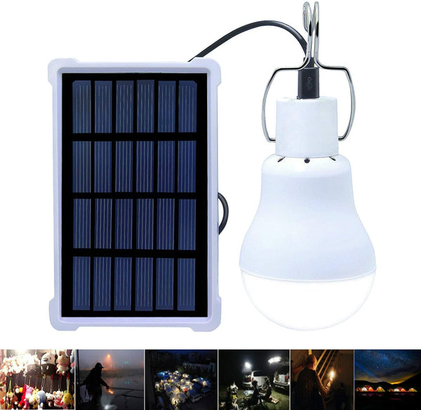 20W Solar Lights Rechargeable Solar LED Light Bulb Portable Lamp KGS-1200 for Indoor Outdoor Garden Shed Tent Camping Hiking Home Emergency Lighting [Upgraded, 130LM 800mA]