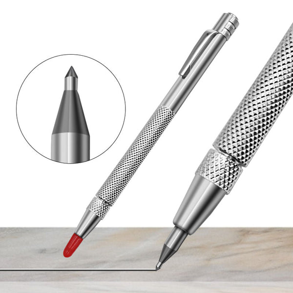 Diamond Scribing Pen Tungsten Steel Tip Scriber Clip Pen Strong Magnetic for Ceramic Glass Wood Stone Shell Metal Marking Tool