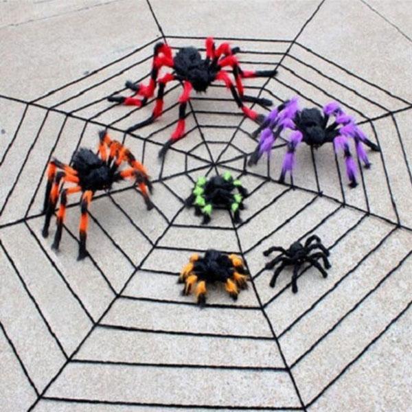 75cm Halloween Bar KTV Decoration Big Plush Funny Tricky Toy Spider Multicolor