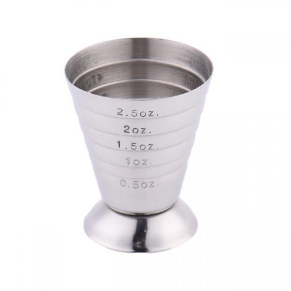 75ml/5tbsp Stainless Steel Wine Measuring Cup Tools With Scale Spirit Cocktail Jigger- Silver