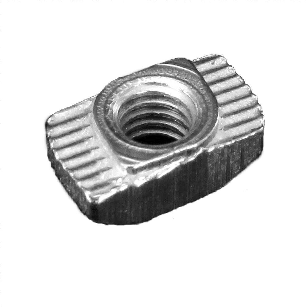 100pcs M5 Hammer Nut Nickel Plated Carbon Steel Aluminum Connector T Fastener Sliding Nut