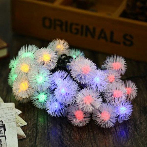 7M 50-LED Solar Powered Chuzzle Shaped Four Colors Light LED Decorative String Light