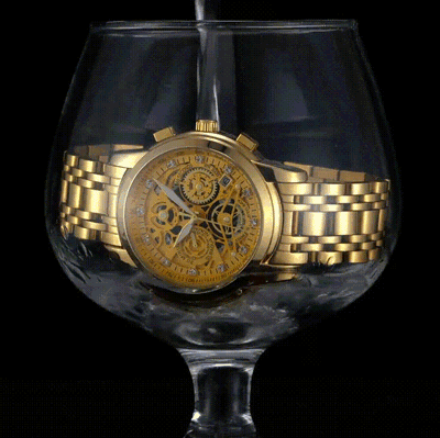 Waterproof Luminous Metal Gloden Watch Luminous Scratch Resistant Fireproof Waterproof