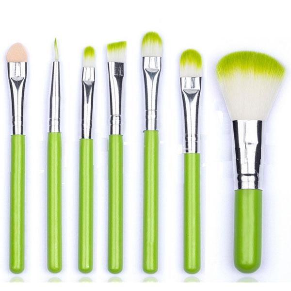 Makeup brush 7 KT suit makeup brush Korean version of hello Kitty makeup brush portable, green