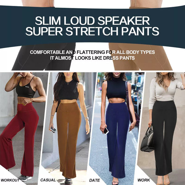 High Waist Flare Pants Women Super Stretch Slim Fit Flared Pants