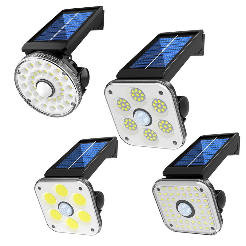 Solar Light With Motion Sensor 3 Working Mode Solar Lamp Outdoor Waterproof Security Wall Lighting For Garden Garage Deck Yard