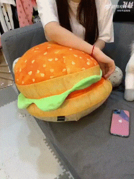 Hamburger Burger Plush Toys Cat Dog Pets Beds Mat Lazy Sofa Seat Cushions Stuffed Doll Home Room Decor Kids Children Gift