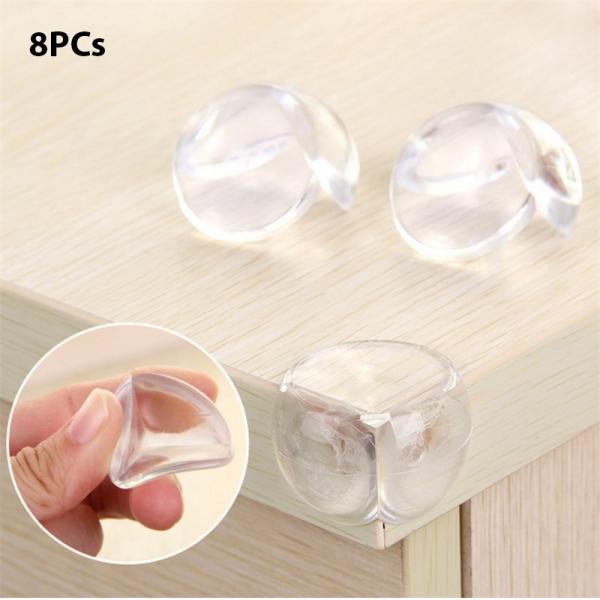 8pcs Children Safety Transparent Silicone Elastic Desk Table Protection Corner