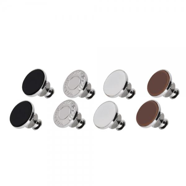 8pcs Instant Perfect Fit Buttons Jeans Pants Fix Waist Extender Metal Buttons Silver & Brown & Black